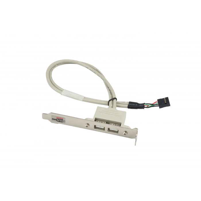Supermicro 40cm CBL-0083L Internal to External 2-Port (USB 2.0) Bracket  Cable