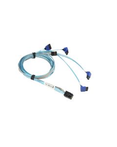Supermicro MiniSAS HD to 4 Right Angle SATA (75/75/90/90cm) with Sideband 75cm Cable (CBL-SAST-0810)