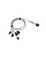 Supermicro Internal Reverse Breakout Cross-Over MiniSAS HD to 4 SATA with Sideband 75/75/75/75/75cm Cable (CBL-SAST-0591)