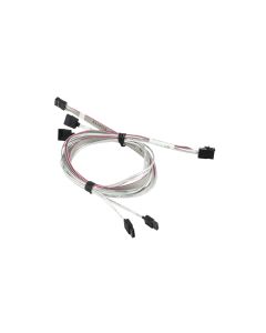 Supermicro Internal MiniSAS HD to 4 SATA with Sideband 90/90/75/75/75cm Cable (CBL-SAST-0556)