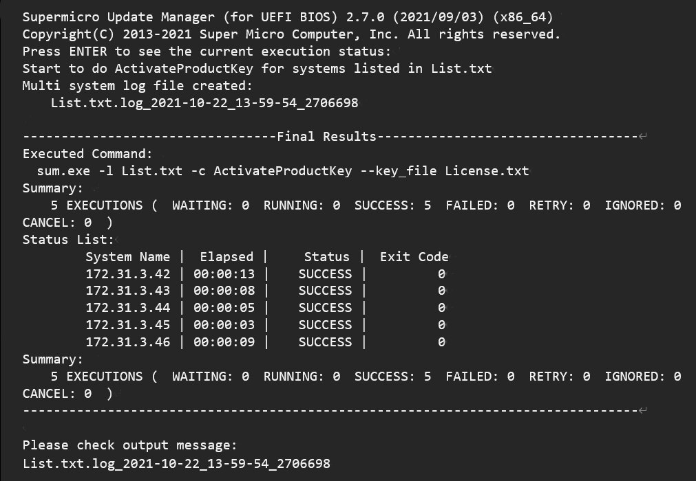 Activation Success