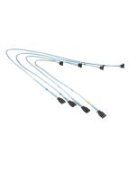 Supermicro SATA Set of Round Straight-Right Angle 70/59/48/38cm Cable (CBL-0180L-01)