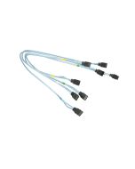 Supermicro SATA Set of 4 Round Straight-Straight 55/44/44/34cm Cable (CBL-0189L)