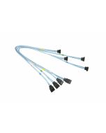 Supermicro SATA Set of 4 Round Right Angle-Straight 51/47/41/37cm Cable (CBL-0201L)