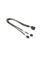 Supermicro Internal 2 Right Angle MiniSAS HD to 2 Straight MiniSAS HD 50cm Cable (CBL-SAST-0671)