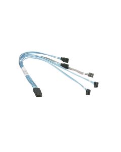 Supermicro Internal MiniSAS to 4 SATA 43/43/33/33cm with Sideband 43cm Cable (CBL-0287L)