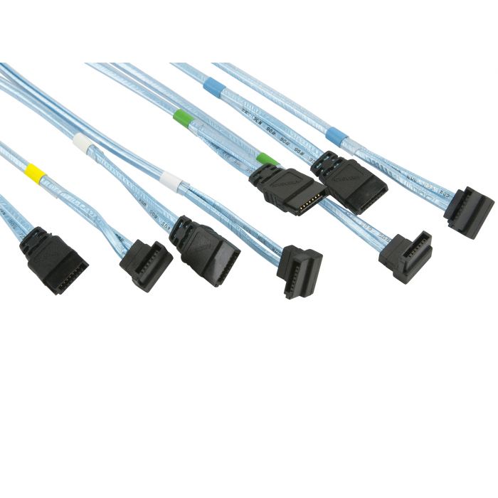 Supermicro SATA set of Round Straight-right angle Cable 70/59/48
