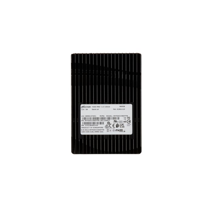 Supermicro 960GB U.3/U.2 15mm HDS-MUN-MTFDKCC960TFR1BC Solid Supermicro 960GB U.3/U.2 15mm HDS-MUN-MTFDKCC960TFR1BC Solid