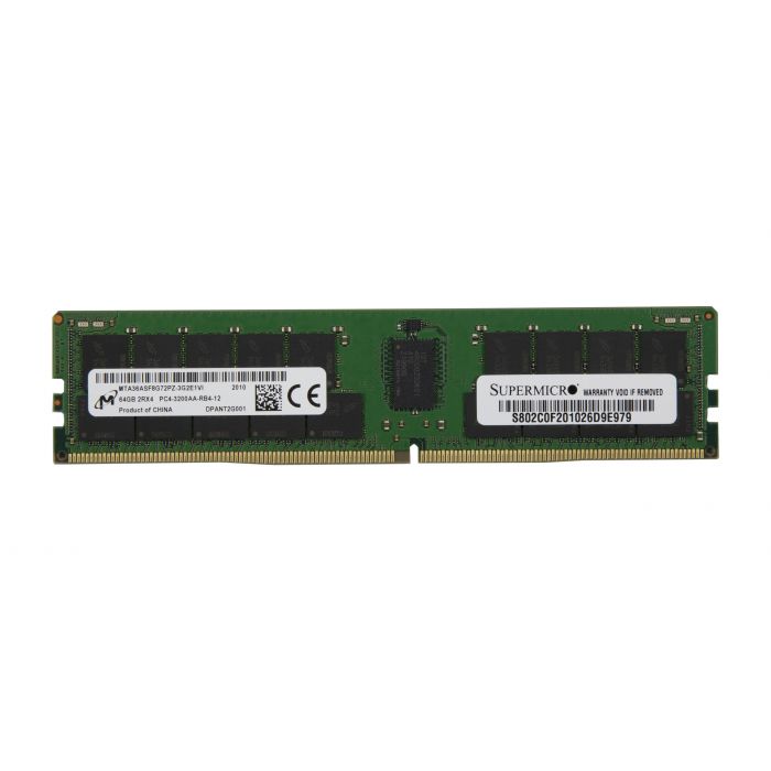 Supermicro 64GB 288-Pin DDR4 3200 (PC4-25600) Server Memory Supermicro 64GB 288-Pin DDR4 3200 (PC4-25600) Server Memory