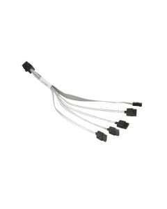 Supermicro MiniSAS HD to 4 SATA 20/20/20/20cm with Sideband 20cm Cable (CBL-SAST-0664)