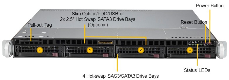 SYS-510T-MR Front View