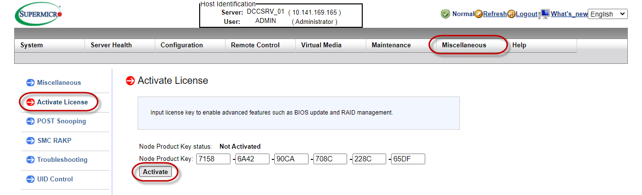 IPMI Web GUI